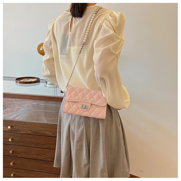 Rhombus Chain Crossbody Small Bag New Bag Women's High-end Fashion Versatile Small Square Bag