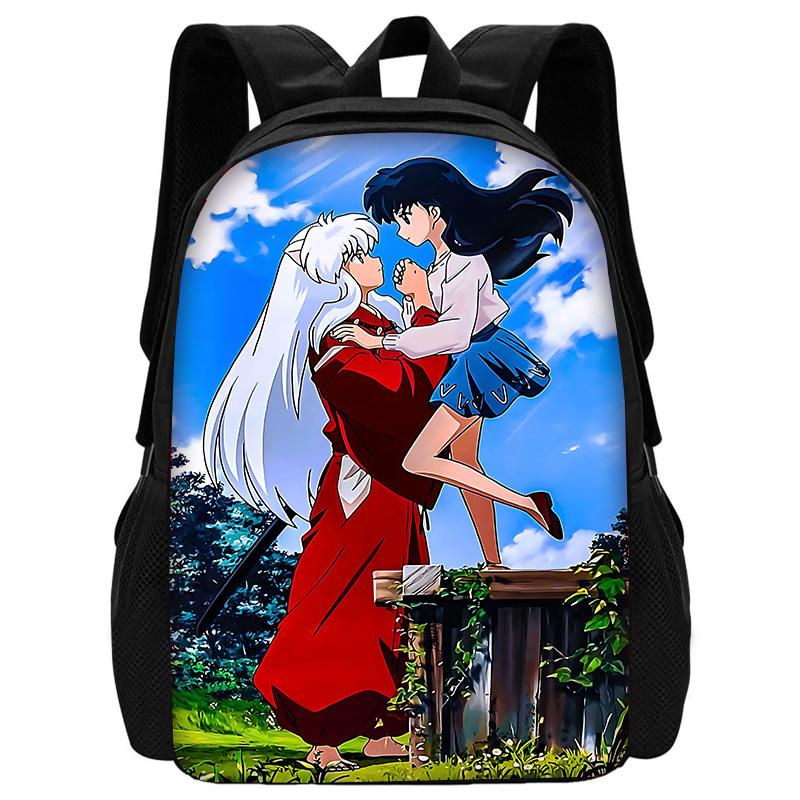 Inuyasha Warm Winter Child School Backpack with Lunch Bags ,Pencil Bags ,School Bags for Boys Girls Best Gift