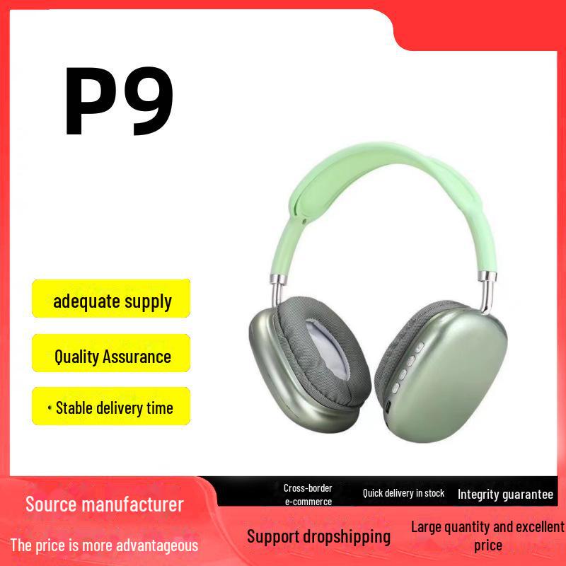 

Беспроводная Bluetooth-гарнитура P9PM с креплением на голове P9 красный