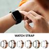 Leather Watch Band Replacement Band Lychee Texture Strap for Fit 3 Wristband Sweatproof Bracelet with Metal Frame
