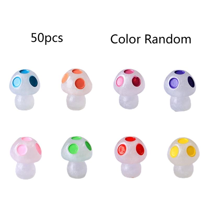 

Миниатюрные светящиеся фигурки грибов 50 шт./набор Ручная работа Декор для детей Взрослые Ручная работа DIY