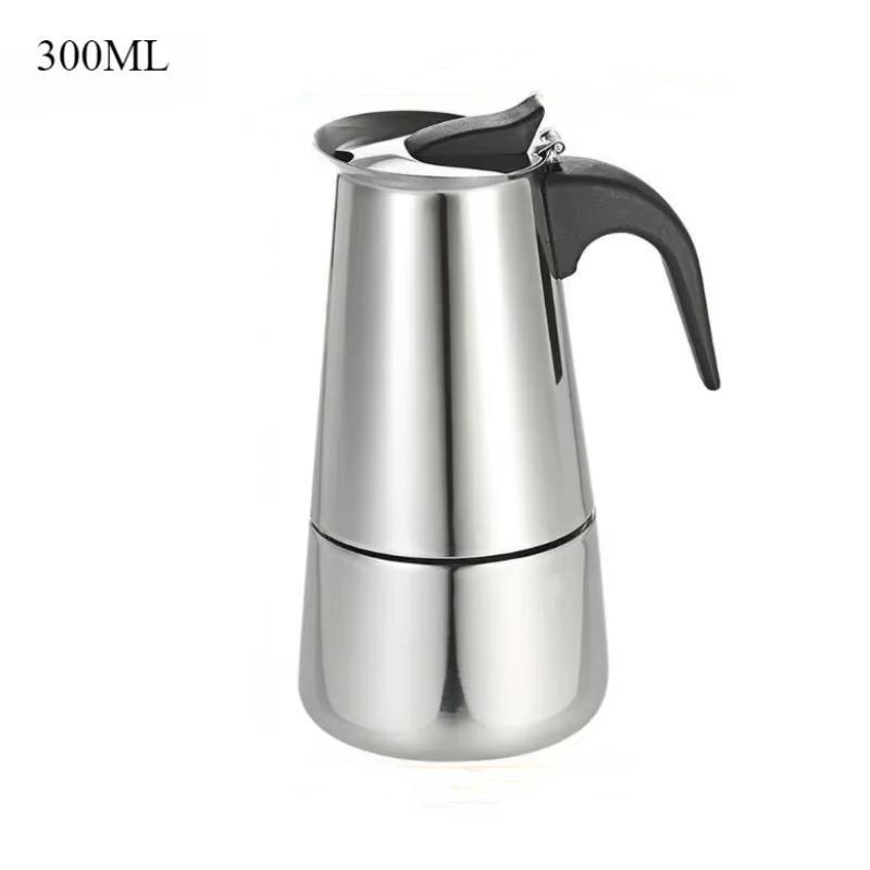 Kaffeekocher aus Edelstahl Italien Moka-Kanne 2/4/6/9 Tassen Isolierung Mokka Espresso Latte Herd Filterkaffeekanne für Küche