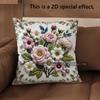 2D Vintage Floral Embossed Style Throw Pillow Covers Pattern Cushion Cover Suitable For Sofa Bedroom Car Pillow Cover