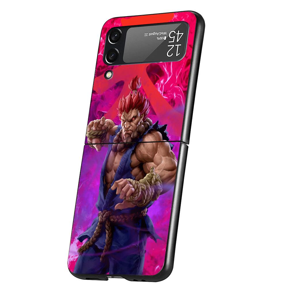Game S-Street F-FighterS Cover Phone Case For Samsung Galaxy Z Flip 7 6 5 4 3 5G Flip7 Flip6 Flip5 Flip4 Flip3 Black Fundas Shel