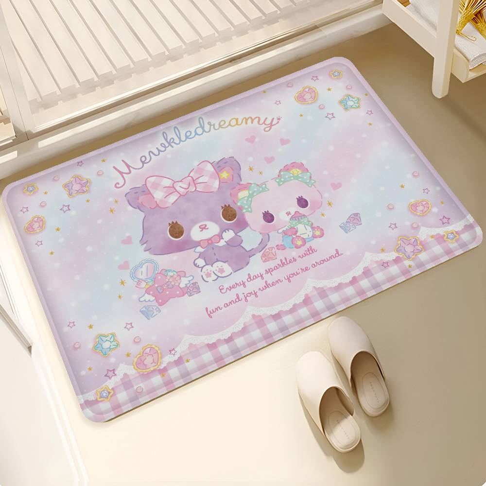 Japanese Mewkledreamy Floor Mat INS Style Soft Bedroom Floor House Laundry Room Mat Anti-skid Household Carpets 50x80cm