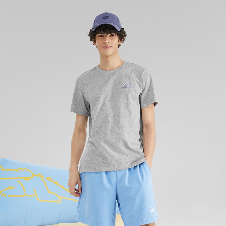 Skechers Sports Life Collection T Shirt Unisex Medium Heather Gray L223U046-004F