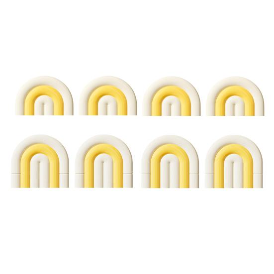 8Pcs Electrical Outlet Baby Prongs Outlet Safety Proofing Covers 46056 Plugs Caps Child жёлтый
