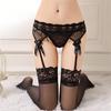 Dámské krajkové stehenní punčochy Podvazky Podvazkový pás Podvazkový set Lingerie