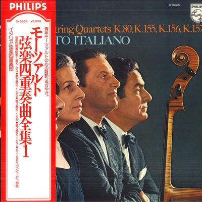 LP Schallplatte MOZART, QUARTETTO ITALIANO - Streichquartette K.80, K.155, K.156, X8666 PHILIPS Japan Obi Klassik Gebraucht