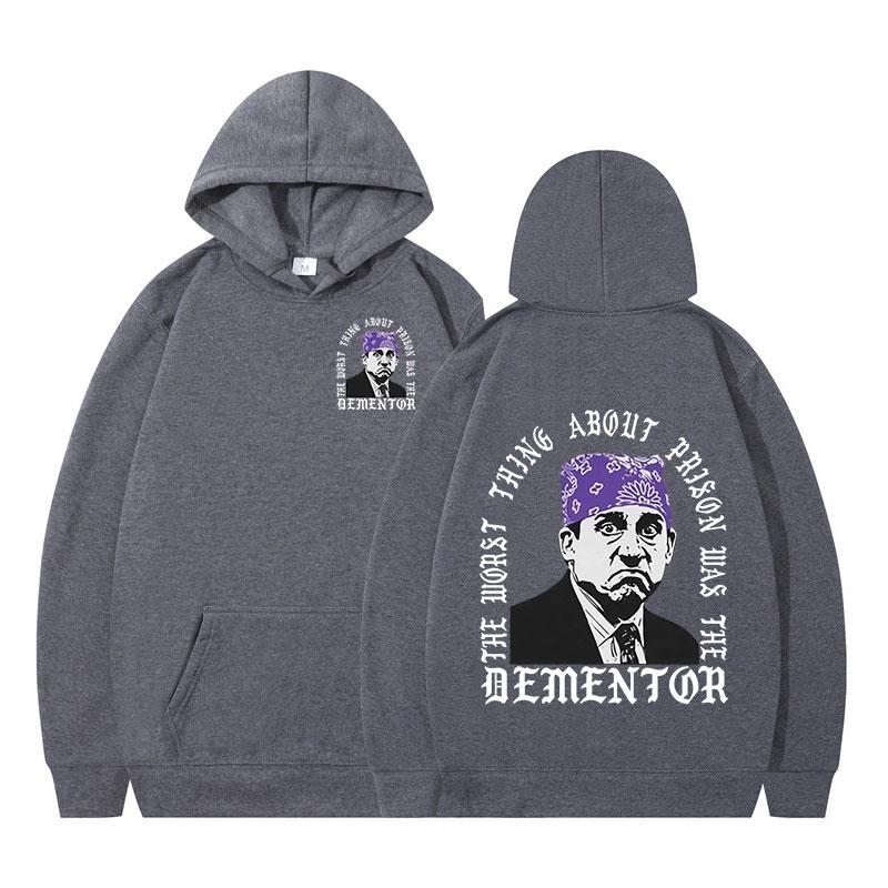 The Worst Thing About Prison Was The Dementor Graphic Hoodie Men Women Long Sleeve Pullover Hooded Sweatshirt Front & Back Print