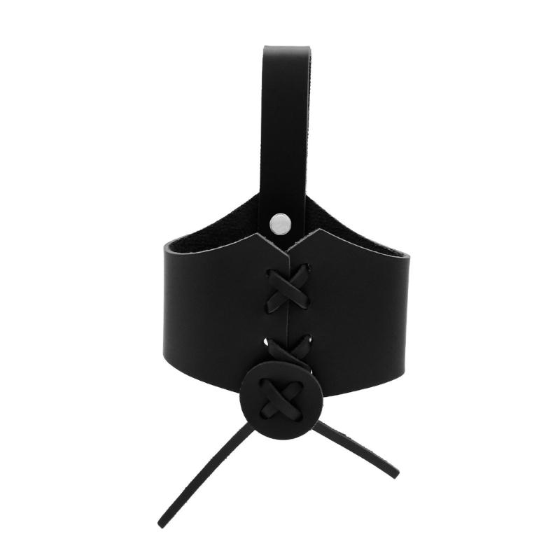 Historical Role Playing Horn Shield Medieval Style PU Leather Cover Ancient Costume Accessory Lightweight Role playing