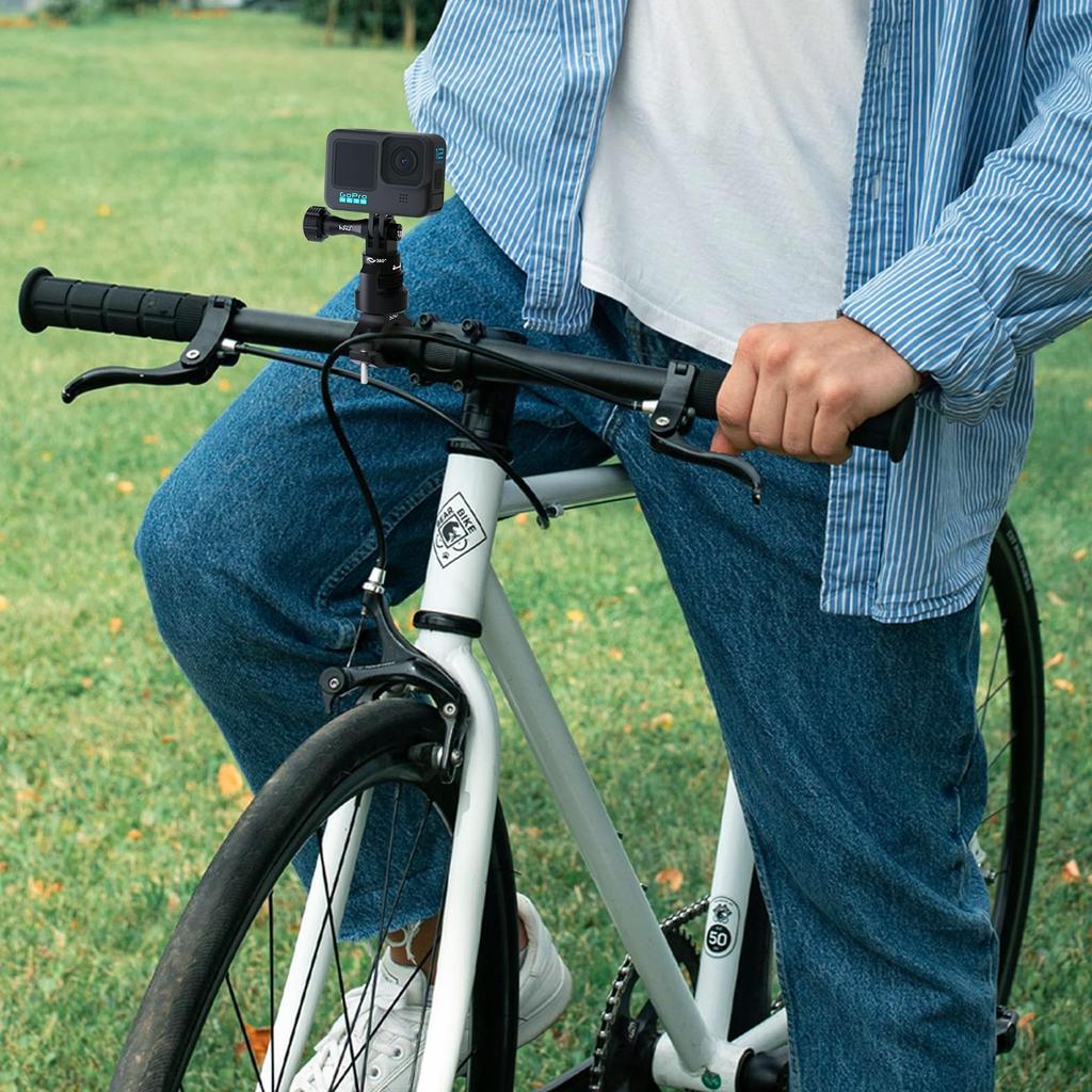 HSU Aluminum Camera Mount for and Handlebar Camera Camera GoPro Adjustable Compatible with GoPro Hero Action Camera Accessories Bikes, Bicycles,