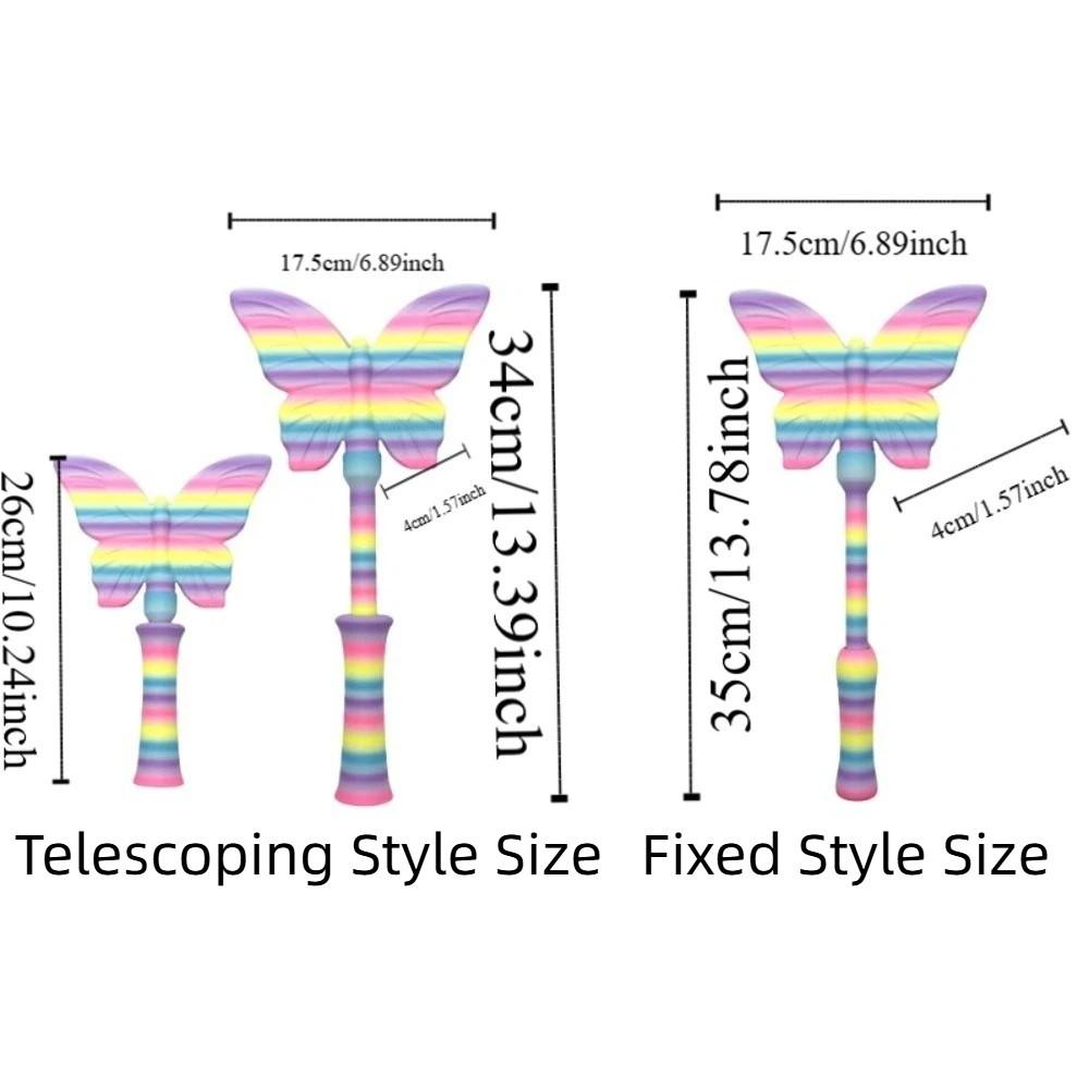 Odnímatelný 3D tištěný kouzelný hůlka Tap to Pay Přenosný držák na kouzelnou hůlku ve tvaru motýla Dárek pro dívky