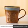 Retro Ceramic Mug: Japanese Kiln-Fired Coffee & Tea Cup
