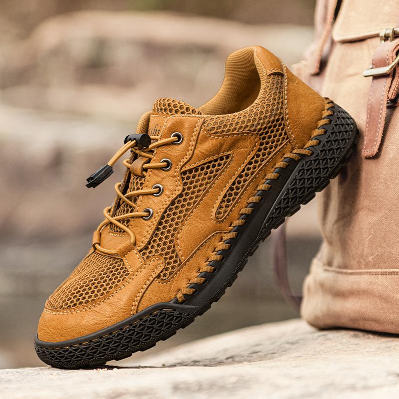 Man Walking Trainers All-match Mesh Sneakers Men Designer Treking Footwear Comfortable Lace Up Casual Shoes Sport Shoes