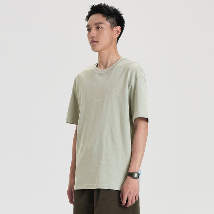 SAUCONY Cartoon Print Fashion Casual Loose Fit Round Neck Short Sleeve Drop Shoulder T-Shirt Men T-Shirt Berry-Green SC2239042-3