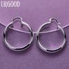 925 Sterling Silver 35mm Round Earrings Gift Party Fashion Jewelry
