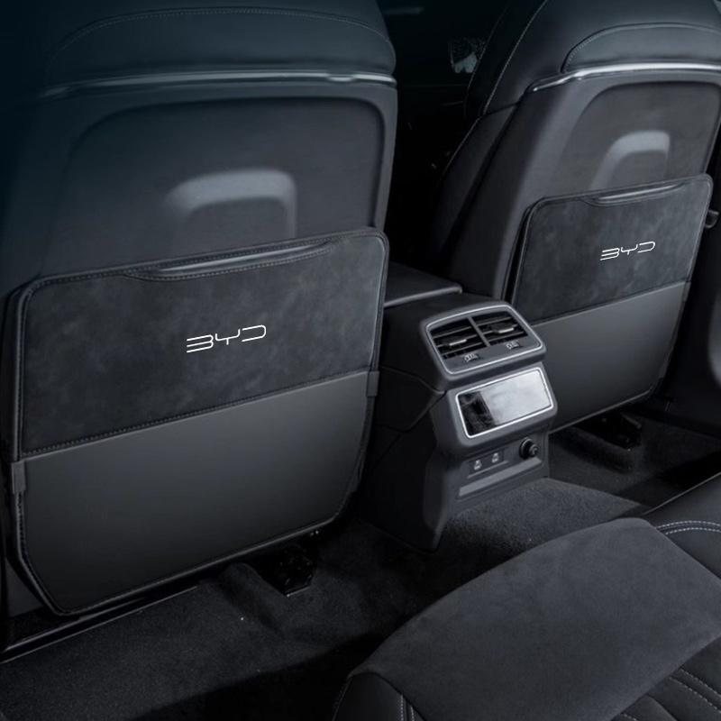 Car Seat Back Anti Kick Pad Leather Protector Mat Prevent Dirty For BYD Han Tang Ev Song Plus Seal Dolphin Atto 3 Yuan Accessory