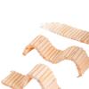 Golden Hamster Climbing Bridge and Swing Set: Featuring Ladder, Swing, Log Bridge, and Hanging Arch for Play and Isolation.