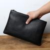 NZPJ Genuine Leather Men's Handbag Natural Cowhide Clutch Bag Large Capacity Wallet Leisure Tablet Bag Envelope Bag Phone Bag