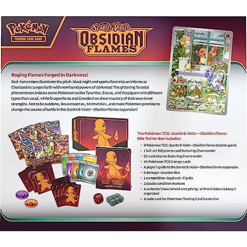 Pok?mon Trading Card Game Scarlet & Violet Obsidian Fire Elite Trainer Box (9 Booster Packs, 1 Full Art Foil Promo Card & Premium Accessories)