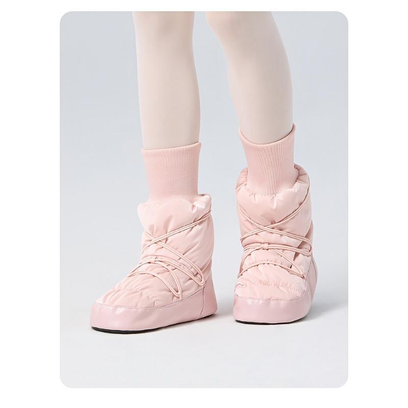 Voksne dansesko for trening Vintervarme Høye støvletter Fleecefôret Fortykkede Ytelsesdansesko Ballettsko