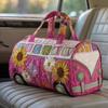 3D Quilted Travel Duffel Bag with Car Design Lightweight Portable Handheld Luggage Bag for Weekend Trips and Gym Use 16x8x8 Inches
