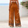 Women's Wide-Leg Casual Flowy Floral Print Pants