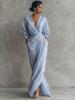 Women's Suede Lapel not Included Belt Maxi Dress Single-Breasted Long Sleeve Tailored Fall Winter Semi-Formal
