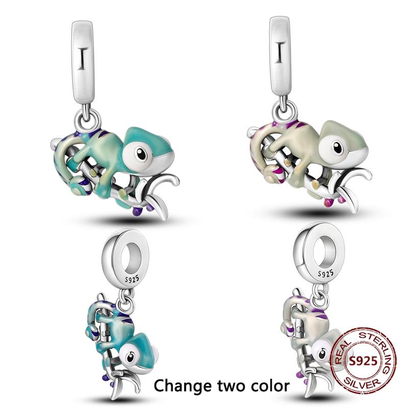 Compatible With Authentic Bangle Bracelets Zircon Owl Glow Firefly Starmoon Copper Charm Bead Charms Do It Yourself Womens BirthdayJewelry Gift