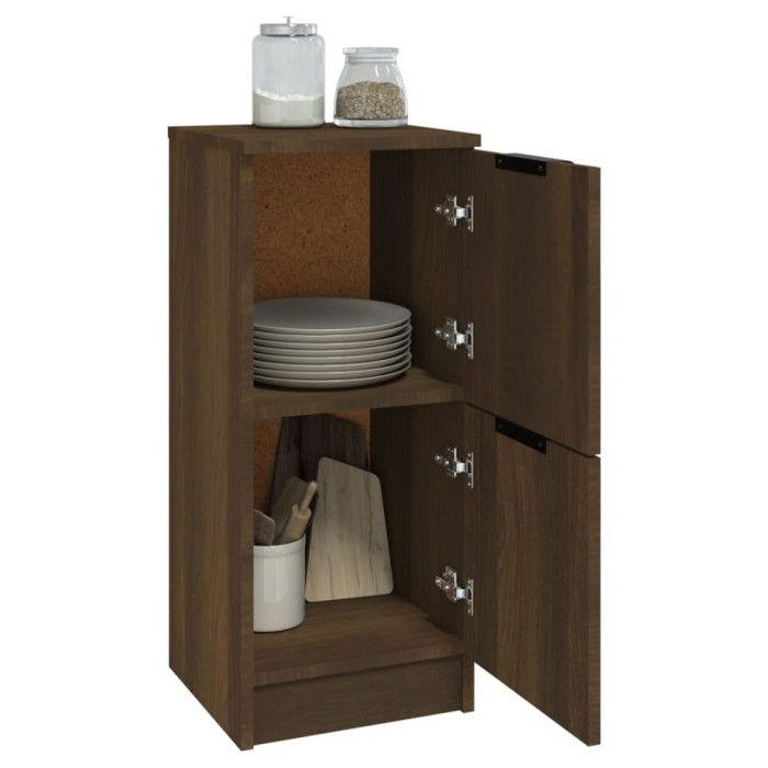 VidaXL Buffet Armoire de Rangement Organisateur de Maison Meuble de Salle de Séjour Salon Intérieur Chêne Marron 30x30x70 cm 817022