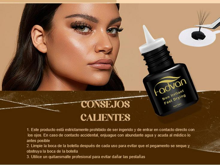 FADVAN 5ml/10ml Black Gold Eyelash Glue – Strong, Long-Lasting Adhesive for False Eyelashes.