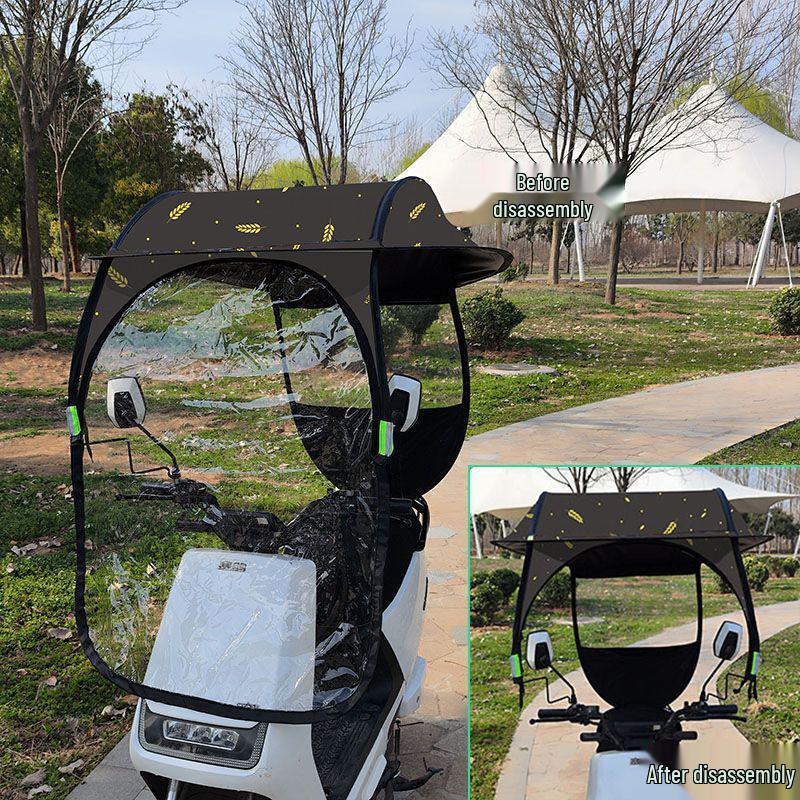 Kompaktes Elektrofahrrad-Verdeck: Verdickte Sonnen-, Regen- und Windschutzhülle