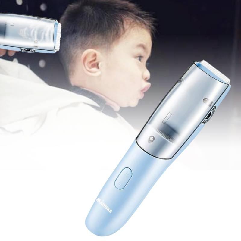 Wiederaufladbarer Baby-Haarschneider Wasserdicht USB Blaue Keramikklinge Leiser Motor