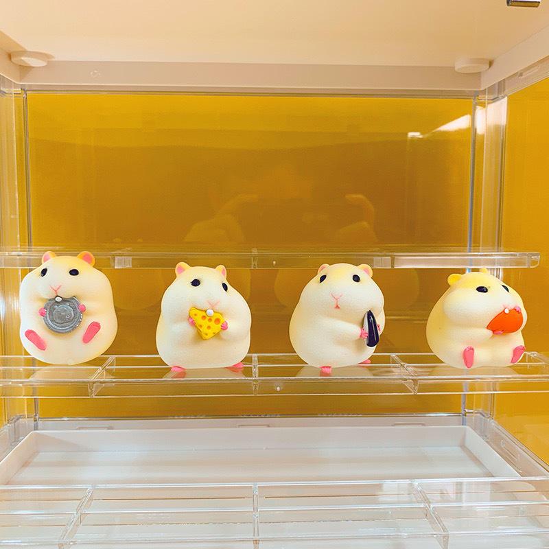 Handmade Flocked Hamster Car Ornament - Cute Interior Decoration & Gift