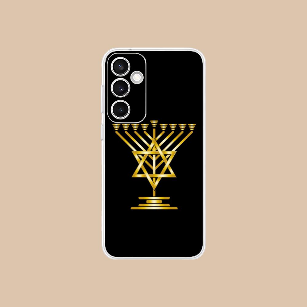 Jewish Hanukkah Mobile Phone Case for Samsung Galaxy S25 S24 S23 S22 S21Plus FE Ultra Clear Colorful Cover Smartphone Cover