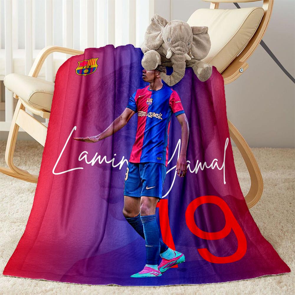 Lamine Yamal's Spanien Fußballstars Decke Bequem Perfekt für Sofa Bett Couch für Alle Anlässe Modern Ideales Geschenk Für Geburtstag Valentinstag