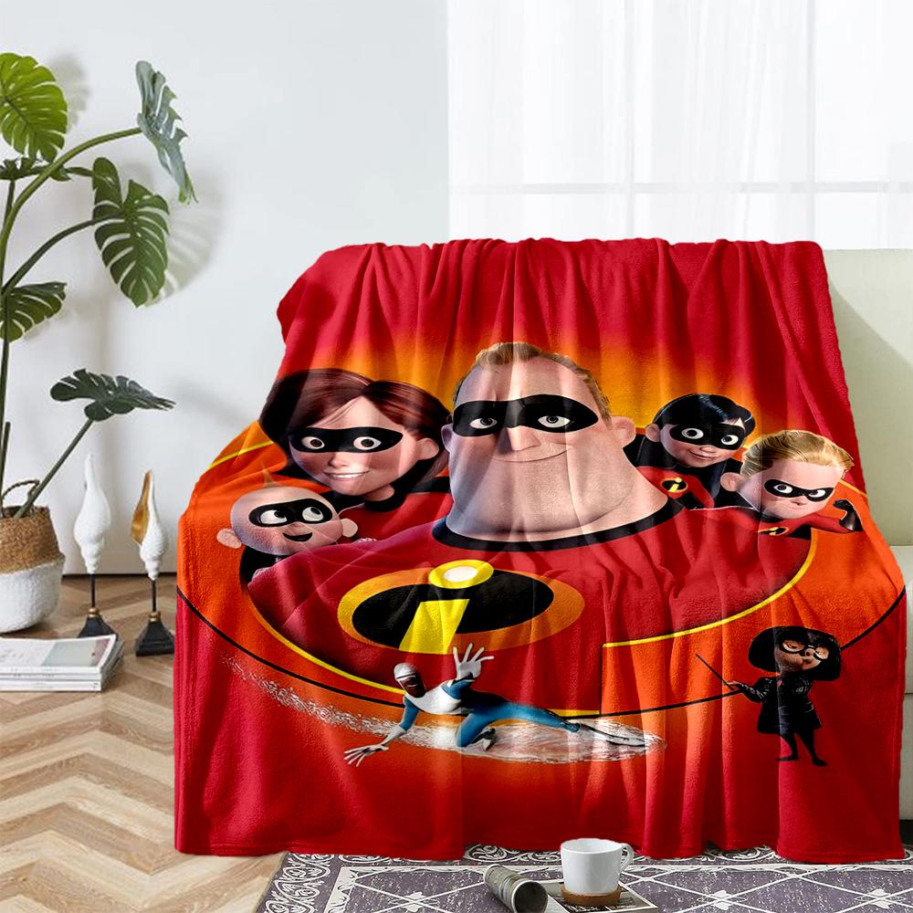 The Incredibles Theme Printed Blanket - Perfect for Couch, Bed, Travel & Outdoor Use | Machine Washable, Cozy & Durable.