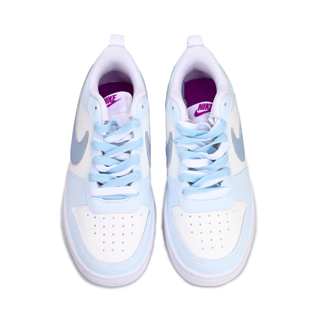 Nike Court Borough Foam Sweet Bean SAML Slip Resistant Abrasion Resistant Low top Skateboard Shoes Women's Dusty Blue DQ5979-100(Team6-)