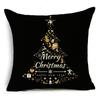 Creative Black and White Christmas Theme Pillowcase Holiday Gift Sofa Decorative Cushion Cover 40*40cm/45*45cm/50*50cm