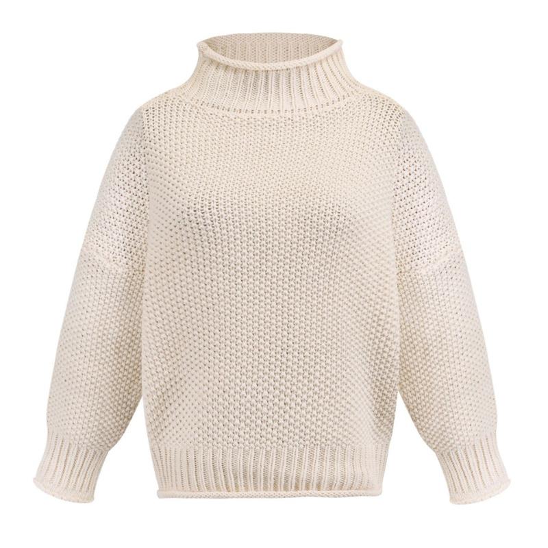 Women S Thick Knit Turtleneck Pullover Sweater For Autumn Winter