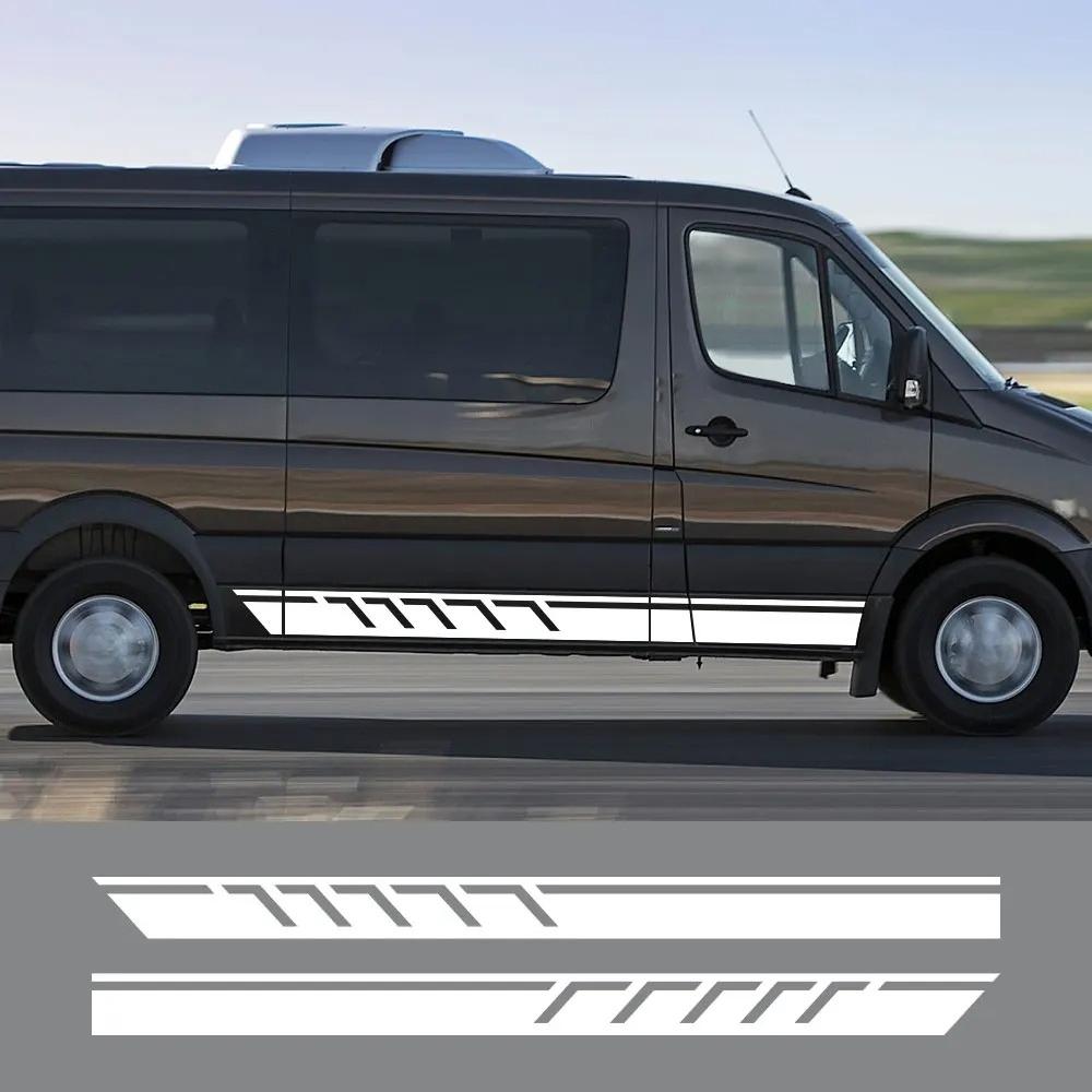 Car Door Side Stickers For Mercedes Benz Sprinter Motorhome Stripes Camper Van Graphics Decal Auto Tuning Decor Accessories