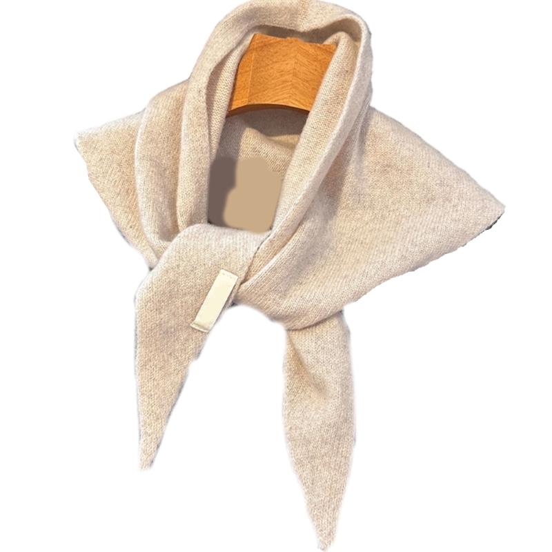 Wool Knit Triangle Scarf For Women Delivering Warmth And Wind Protective In Winter For Commuting
