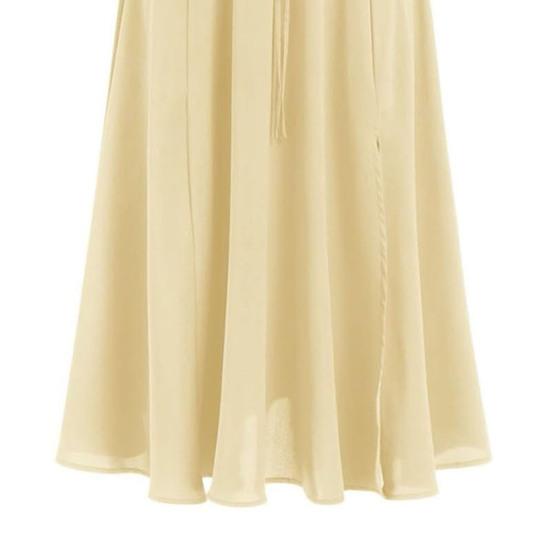 Bohemian Style Summer Dress Adjustable Drawstring Corset Versatile Square Cut Midi
