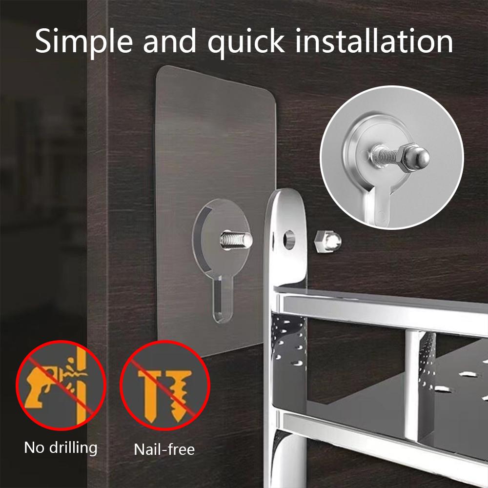 10pcs Po Frame Hooks Storage Rack Screw Holders Door Hanger Self-adhesive Multi-function Gadgets Organizer Kitchen Accessorie