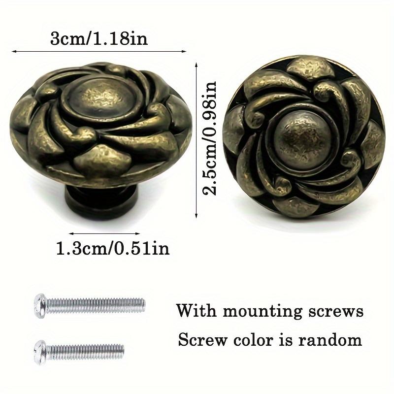 4/8pcs Vintage Drawer Pulls,round Dresser Pulls,vintage Cabinet Knobs,1.18*0.98 Inches,for Nightstand,cabinet,drawer,cabinet Pulls,with Screws