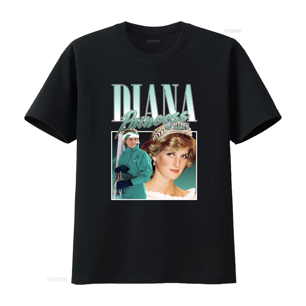 Lady Diana Princess Of Wales 90s Vintage Style T Shirt Top Print Fashion 3986 Vintage Washed Fashion Stylish Soft Streetwear