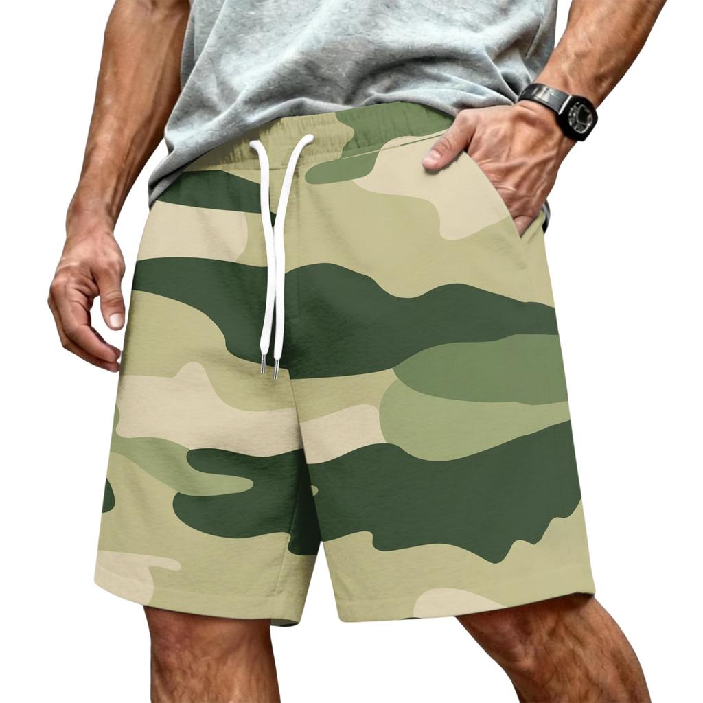 Men's Athletic Shorts with Elastic Drawstring Waist - Lightweight Summer Workout Shorts for Running, Gym, Training, and Sports