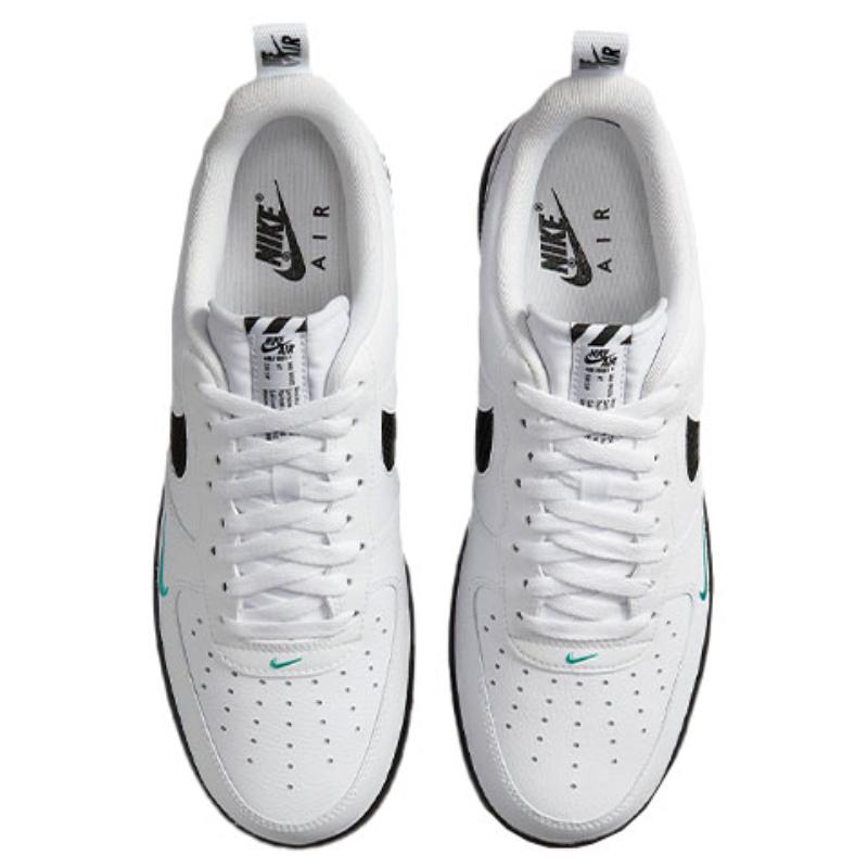 Nike Air Force 1 Low White Black Teal Sneakers DR0155-100
