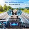 New Car Mounted Dual Head Fan Adjustable Multifunctional Car Mini Dual Head Small Fan For Household Use